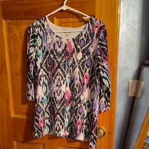 Colorful Patterned Women's Top